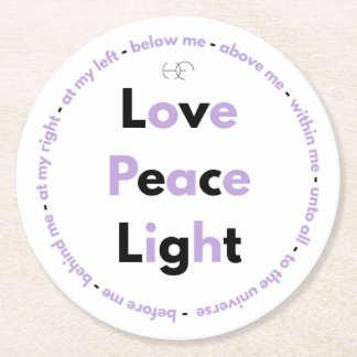 Heavenly prayer Posavasos Round Paper Coaster