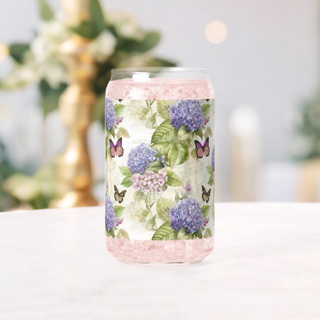Heavenly Purple Hydrangea Harmony   Can Glass (Insitu (Wedding))