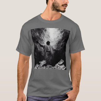 heavenly rapper holding stacks of cash by 80kingz T-Shirt