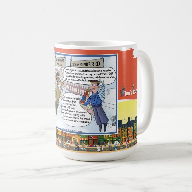 Heavenly Reds | Absurd Wordplay Humor Classic Coffee Mug (Front Right)