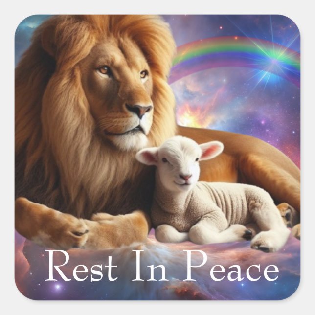 Heavenly Rest In Peace Animal Stickers (Front)