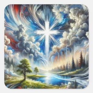 Heavenly Revelation Square Sticker