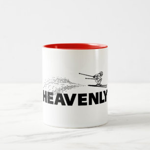 Heavenly Ski Resort California Nevada Ski Jumper Two-Tone Coffee Mug