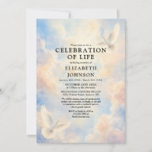 Heavenly Sky Dove Celebration of Life Funeral
