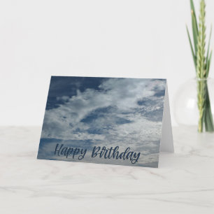 Heavenly Sky Happy Birthday 5x7 Folded Card