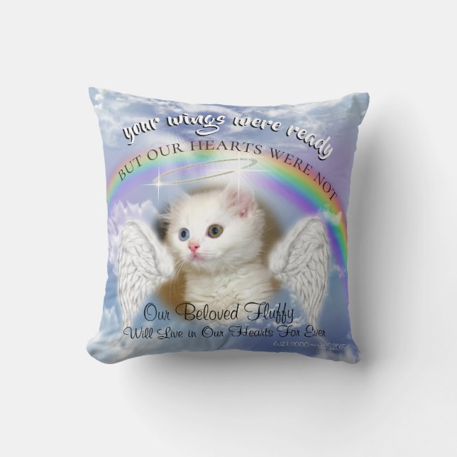 Heavenly Sky With Rainbow 2  Pet Memorial Cushion (Front)