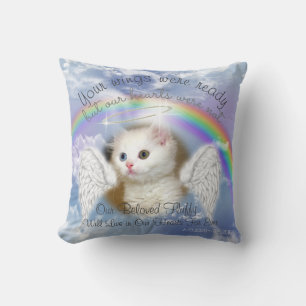 Heavenly Sky With Rainbow Pet Memorial Cushion