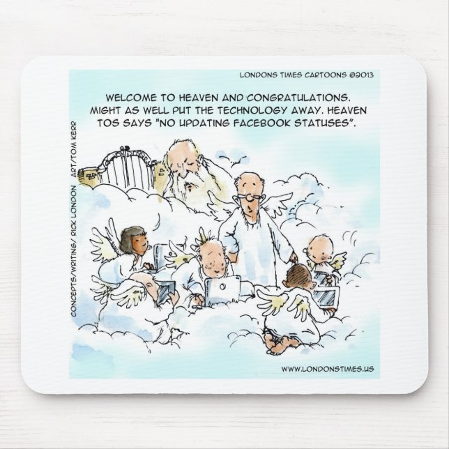 Heavenly Social Media Funny Mouse Mat (Front)