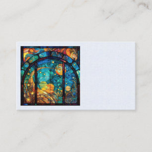 Heavenly Stained Glass Artwork Business Cards