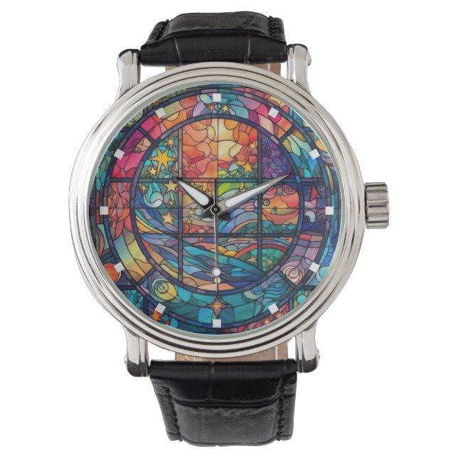 Heavenly Stained Glass Artwork Watch (Front)