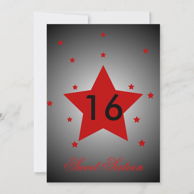Heavenly Star Sweet Sixteen-Customise Invitation (Front)