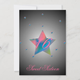 Heavenly Star Sweet Sixteen-Customise Invitation