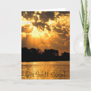 Heavenly Sunset Get Well Soon Card