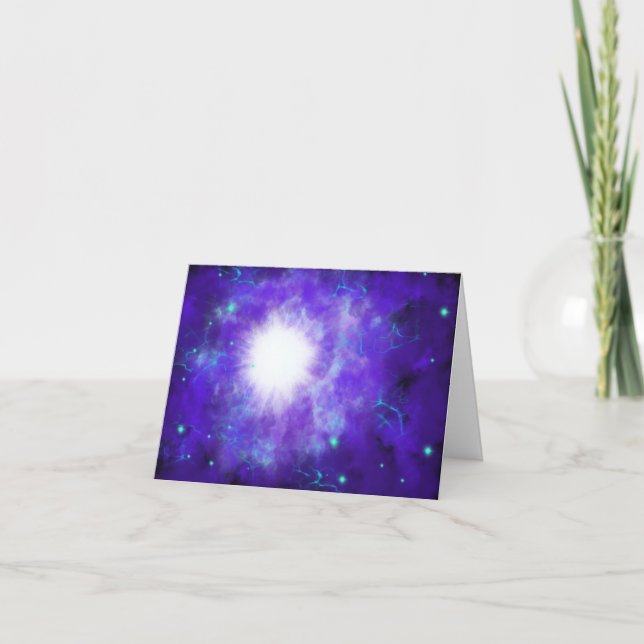 Heavenly Supernova Christian Modern Art Thank You Card (Front)