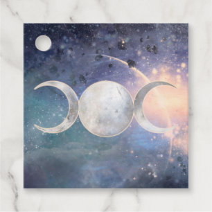 Heavenly Universe Triple Moon Goddess Moonstone Favour Tags