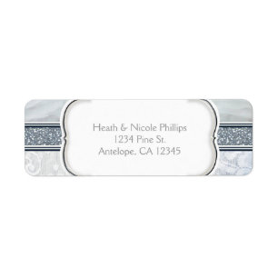 Heavenly White Ruffles & Lace Elegant Labels