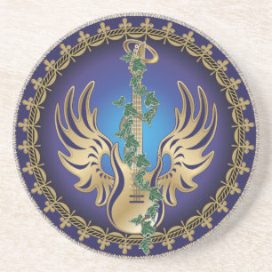 Heavenly Winged Guitar Coaster