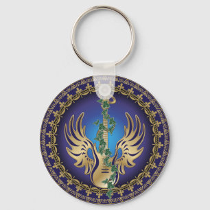 Heavenly Winged Guitar Key Ring