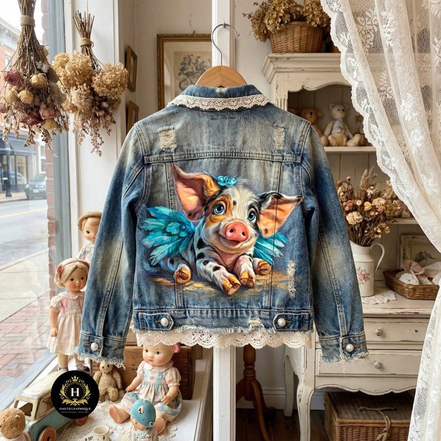 Heavenly Winged Piglet Angel Decoupage Tissue Paper (Creator Uploaded)