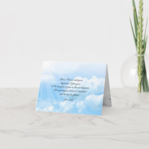 Heavens Blue Sky Christian Sympathy Message Card
