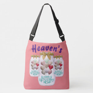 Heaven's Bottle Of Hearts Crossbody Tote Bag