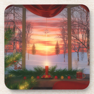 Heaven's Dayspring Christmas Cork Coasters