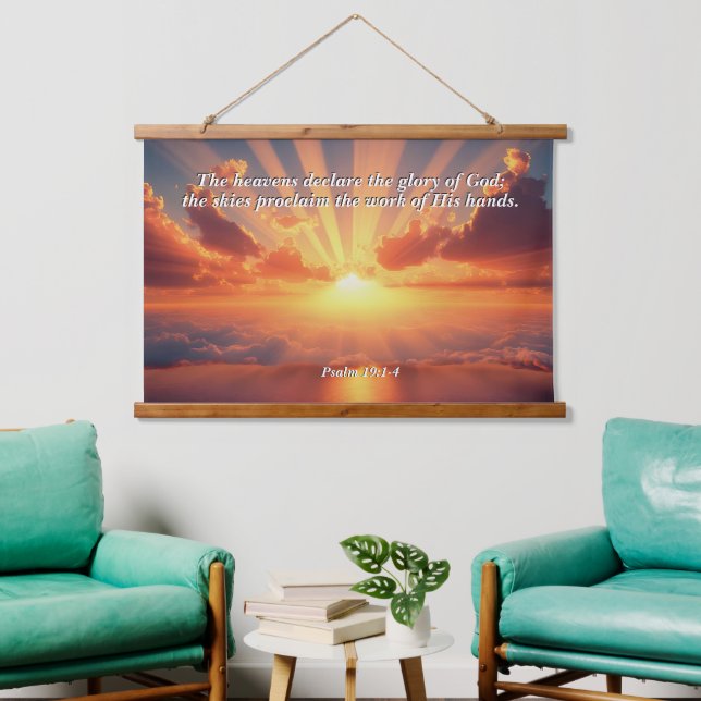 Heavens Declare the Glory: God & Creation Verse Hanging Tapestry (Living Room)