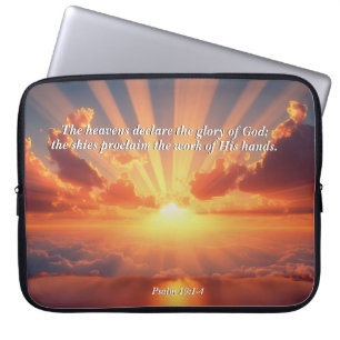 Heavens Declare the Glory: God & Creation Verse Laptop Sleeve