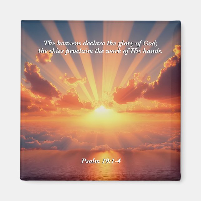 Heavens Declare the Glory: God & Creation Verse Magnet (Front)