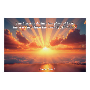 Heavens Declare the Glory: God & Creation Verse Photo Print