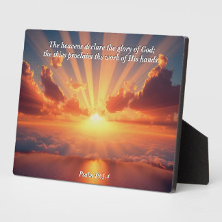 Heavens Declare the Glory: God & Creation Verse Plaque