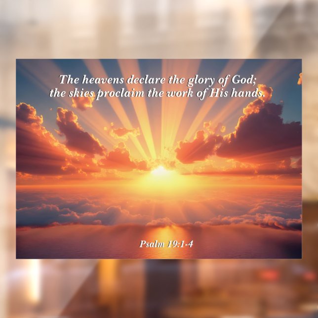 Heavens Declare the Glory: God & Creation Verse Window Cling (Sheet 2)