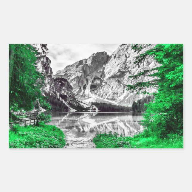 Heaven's Gate: Green Splash Of Colour Rectangular Sticker (Front)