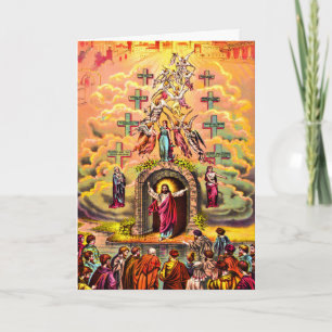 Heaven's gate Jesus embraced by angels Card
