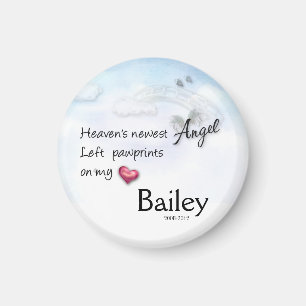 Heaven's newest Angle left paw prints pet magnet