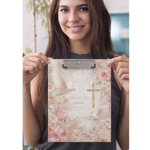 Heaveny Blush & Gold Quince, custom Clipboard