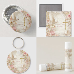 Heaveny Blush & Gold Quince, custom Key Ring