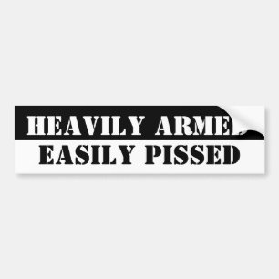 Heavily Armed Easily Pissed Bumper Sticker