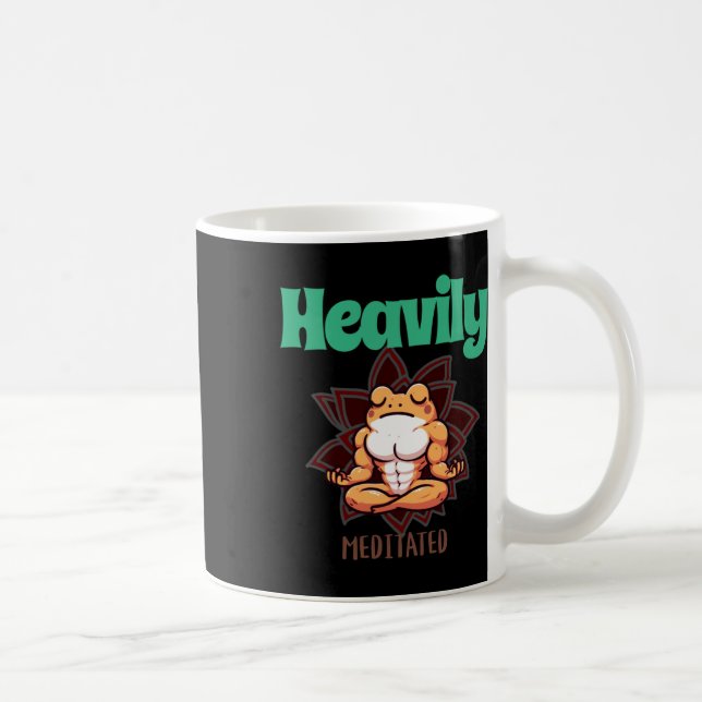 Heavily Meditated Frog Sticker  Coffee Mug (Right)