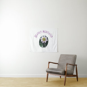 Heavily Meditated Funny Lotus Tapestry