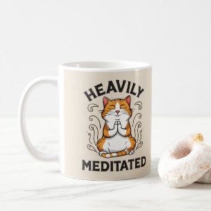 Heavily Meditated Funny Yoga Coffee Mug