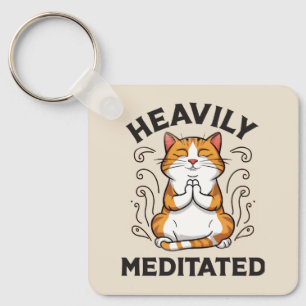 Heavily Meditated Funny Yoga  Key Ring
