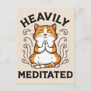 Heavily Meditated Funny Yoga Postcard