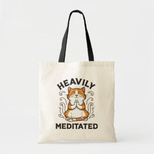 Heavily Meditated Funny Yoga Tote Bag