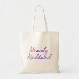 Heavily Meditated Pink Mauve Aqua Blue             Tote Bag