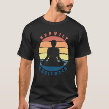Heavily meditated retro rainbow tee