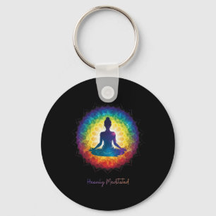 Heavily Meditated Yoga Inspirational Peaceful Zen Key Ring