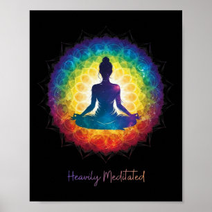 Heavily Meditated Yoga Inspirational Peaceful Zen  Poster