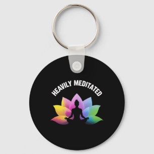Heavily Meditated Yoga Lotus Relax Lance Zen Spiri Key Ring