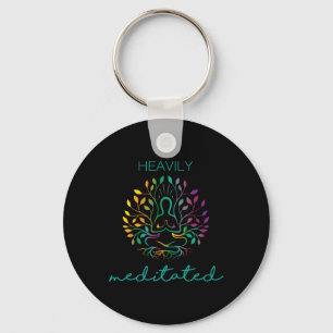 Heavily Meditated Yoga Meditation Key Ring